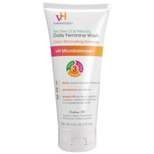 vH essentials, Ph Balanced Daily Feminine Wash, Tea Tree Oil & Prebiotic