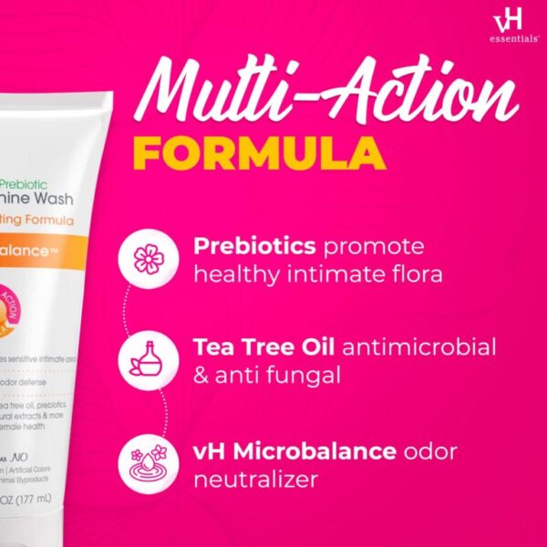 vH essentials, Ph Balanced Daily Feminine Wash, Tea Tree Oil & Prebiotic - Image 8