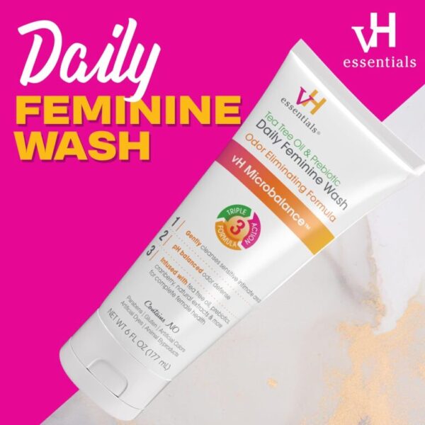 vH essentials, Ph Balanced Daily Feminine Wash, Tea Tree Oil & Prebiotic - Image 2