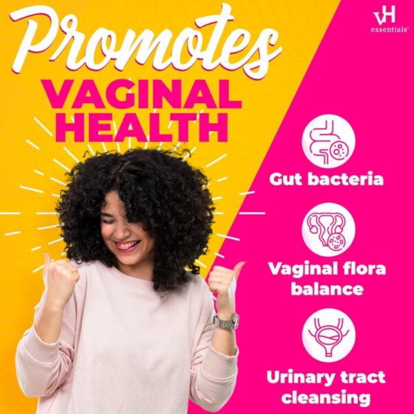 vH essentials Probiotics with Prebiotics and Cranberry Feminine Health Supplement - 60 Capsules - Image 5
